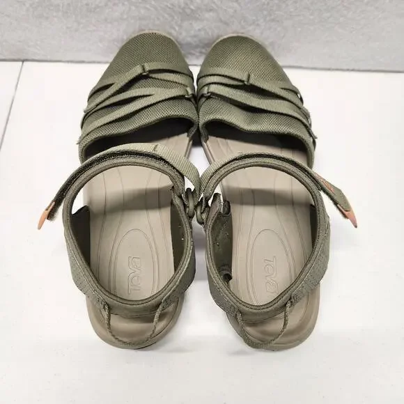 Teva Cross-Foot Sporty Closed Toe Tirra Ct Sandal Burnt Olive Womens Size 9 NWOT - Picture 6 of 11